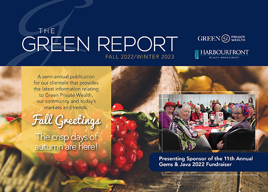 The Green Report Fall /Winter 2022 Cover 